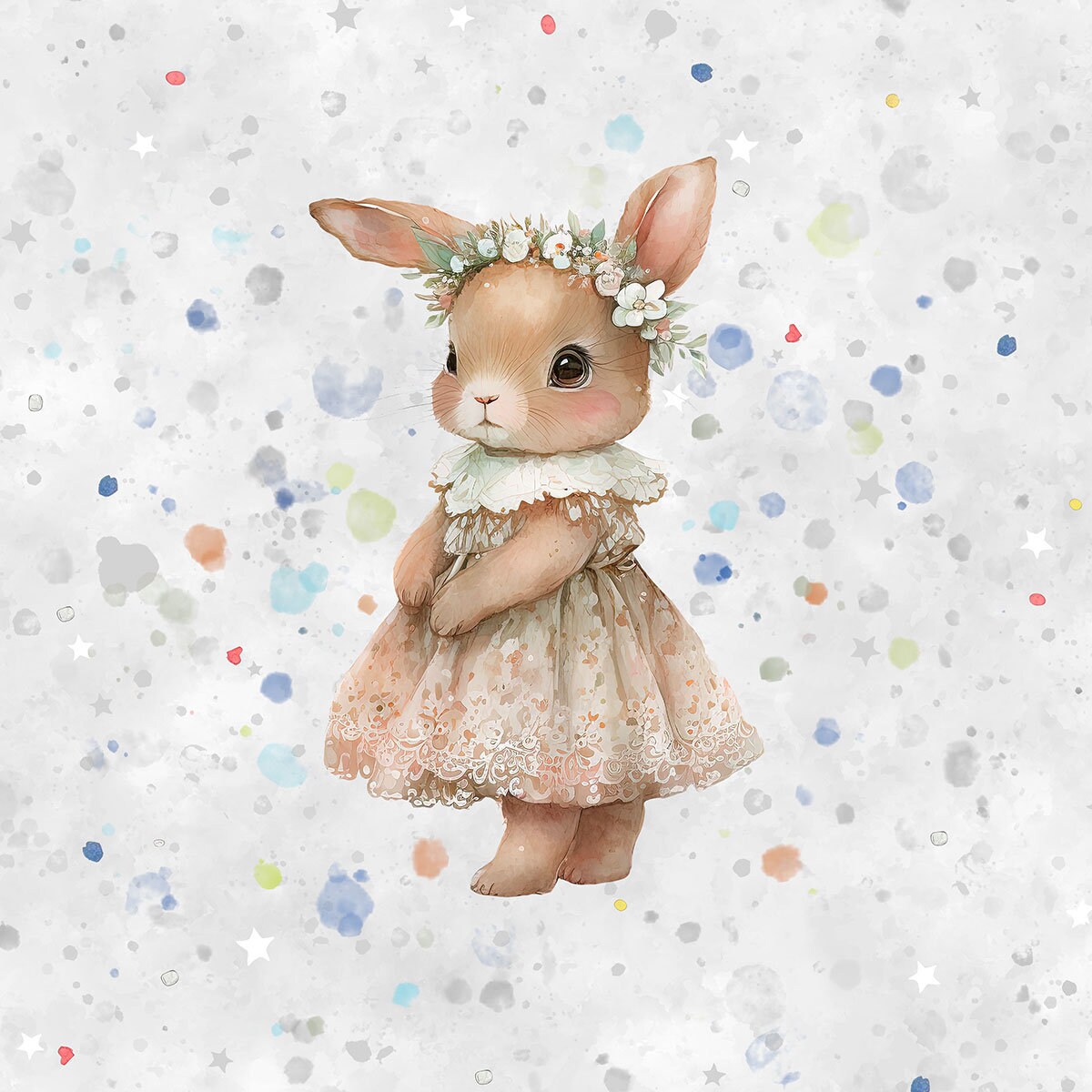 Happy Bunnies Lillestoff Ostern Bio Jersey Stoff Easter Bunny Bora