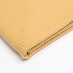 Fabric UNI Jersey Cotton Jersey Single Jersey plain yellow mustard yellow 180 cm extra wide