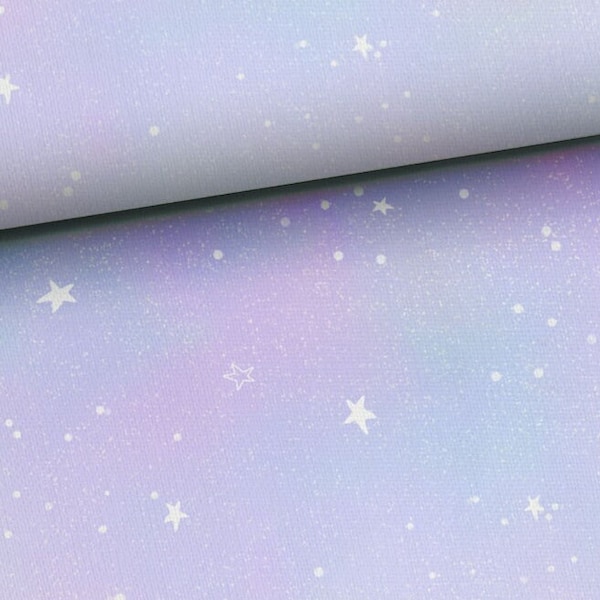 Stoff Jersey Baumwolljersey Meterware Kombistoff magische Einhörner Sterne Regenbogen 160 cm breit