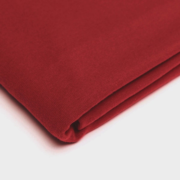 Fabric UNI Sweat French Terry summer sweat wine red bordeaux 170 cm wide