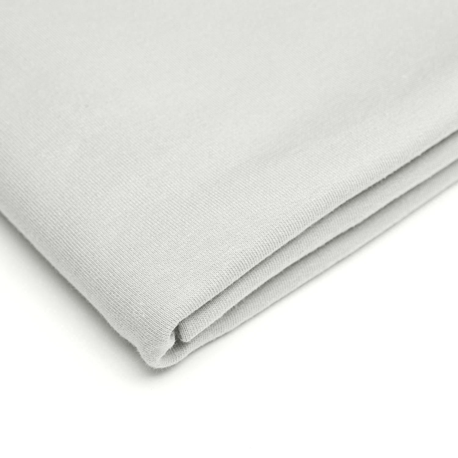 Fabric UNI Jersey Cotton Jersey Single Jersey plain light grey steel grey 180 cm extra wide