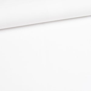 Pré-commander! Tissu coton, vendu au mètre, patchwork, uni, blanc crème, 155 cm de large