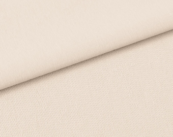 Fabric UNI Sweat French Terry summer sweat cream 170 cm wide