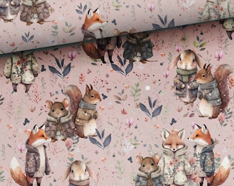 Fabric cotton cotton fabric cute autumn animals squirrels animal children 155 cm wide