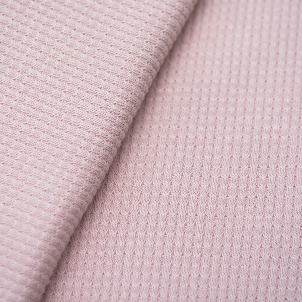 preorder! delicate waffle fabric, fine structure, cotton, sold by the meter, powder pink, 160 cm wide