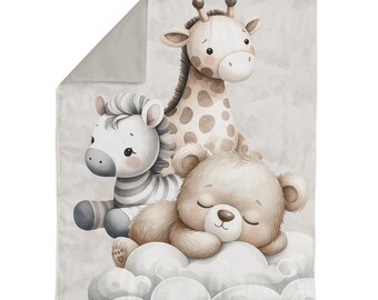 Fabric Panels Premium Cotton Baby Animals Animal Children Teddy
