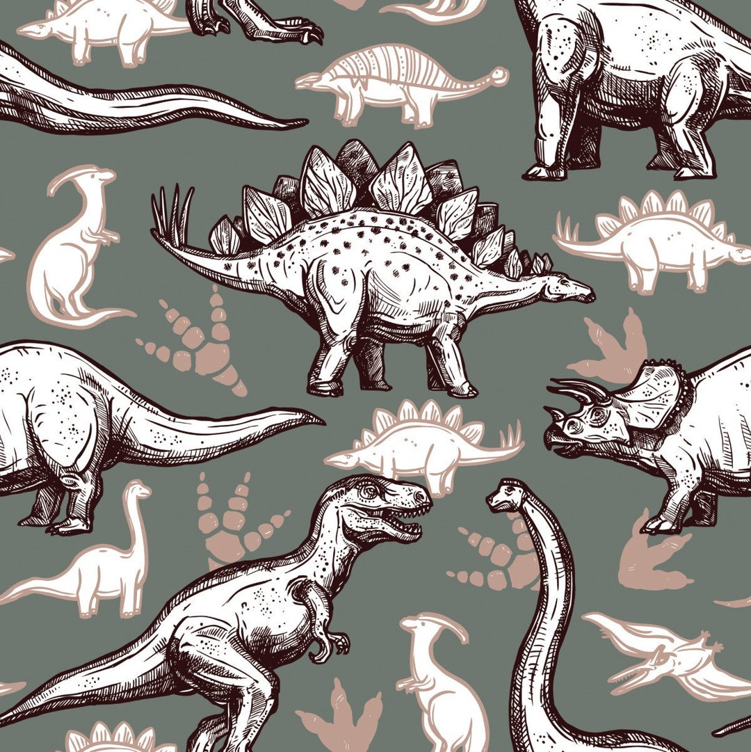 Fabric Sweat French Terry Summer Sweat Dino Dinosaur Fabric Sweat French Terry Summer Sweat Dino Dinosaur