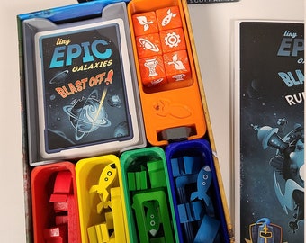 Tiny Epic Galaxies: Blast Off box insert and organizer (STL Files)
