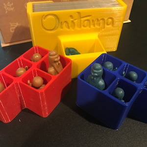 3D print design (STL)-Onitama vak invoegen, spelorganisator