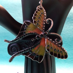 Butterfly Metal Pendant - Keychain / Key Ring / Key Chain / Keys