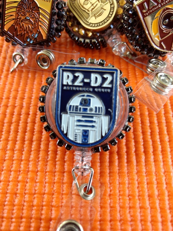 Star Wars Rebels R2-D2 Name Badge / Lanyard Holder / Retractable ID Badge  Reel / Work ID Badge / 