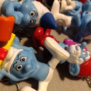 SMURFS Figures - Keychain / Key Ring / Key Chain / Keys