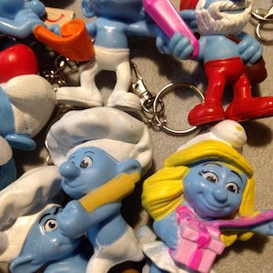 SMURFS Figures - Keychain / Key Ring / Key Chain / Keys