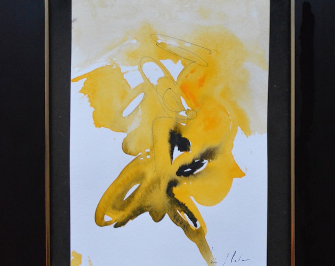 XILOBIUM. Essence of the yellow explosion, Artistic Painting, Abstraction and Unique Handmade.