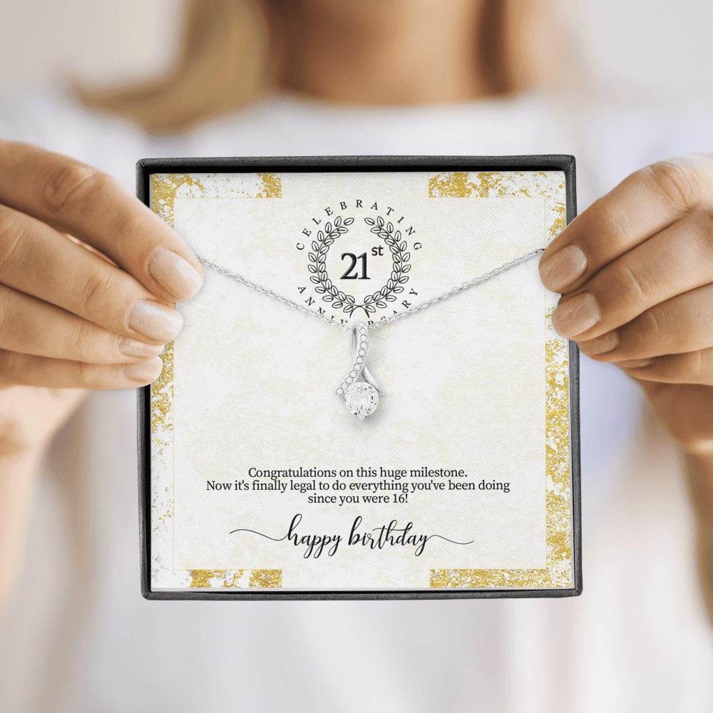 21st Birthday Necklace Gift for Her 21st Birthday Gift for - Etsy