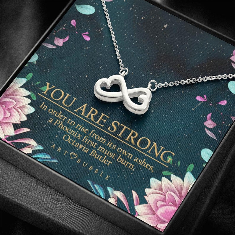 Sympathy Gift Necklace Sick Friend Gift Illness Cancer Chemo Sickness Encouragement Jewelry 14k Gold Sterling Silver Free Gift Box