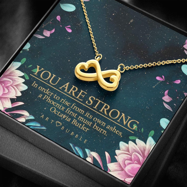 Sympathy Gift Necklace Sick Friend Gift Illness Cancer Chemo Sickness Encouragement Jewelry 14k Gold Sterling Silver Free Gift Box
