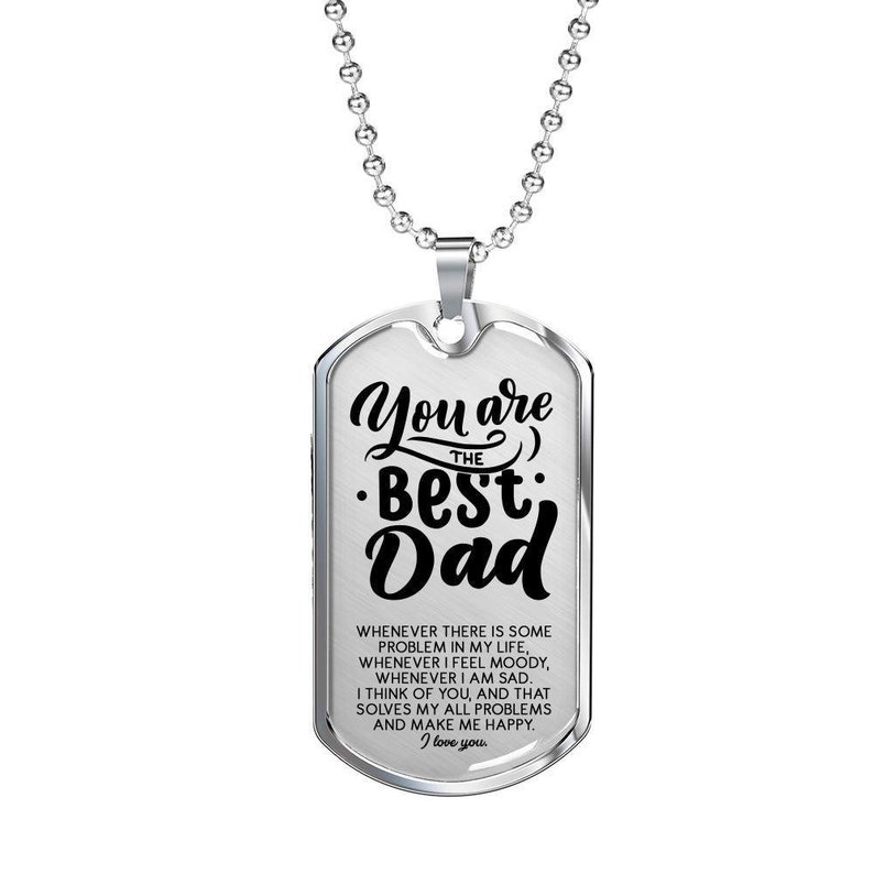 Fathers Day Dog Tag Gift For Dad Personalized Gift For Father Etsy