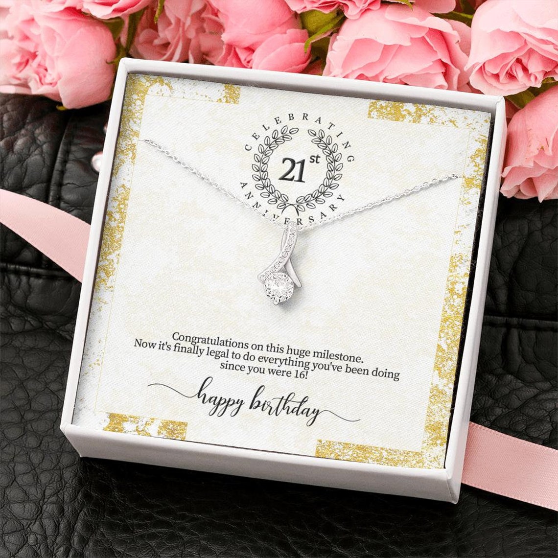 21st Birthday Necklace Gift for Her 21st Birthday Gift for - Etsy