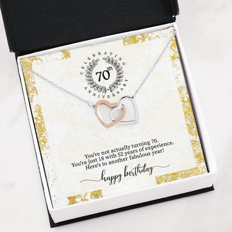 70th Birthday Gift 70th Birthday Necklace 70th Gift for