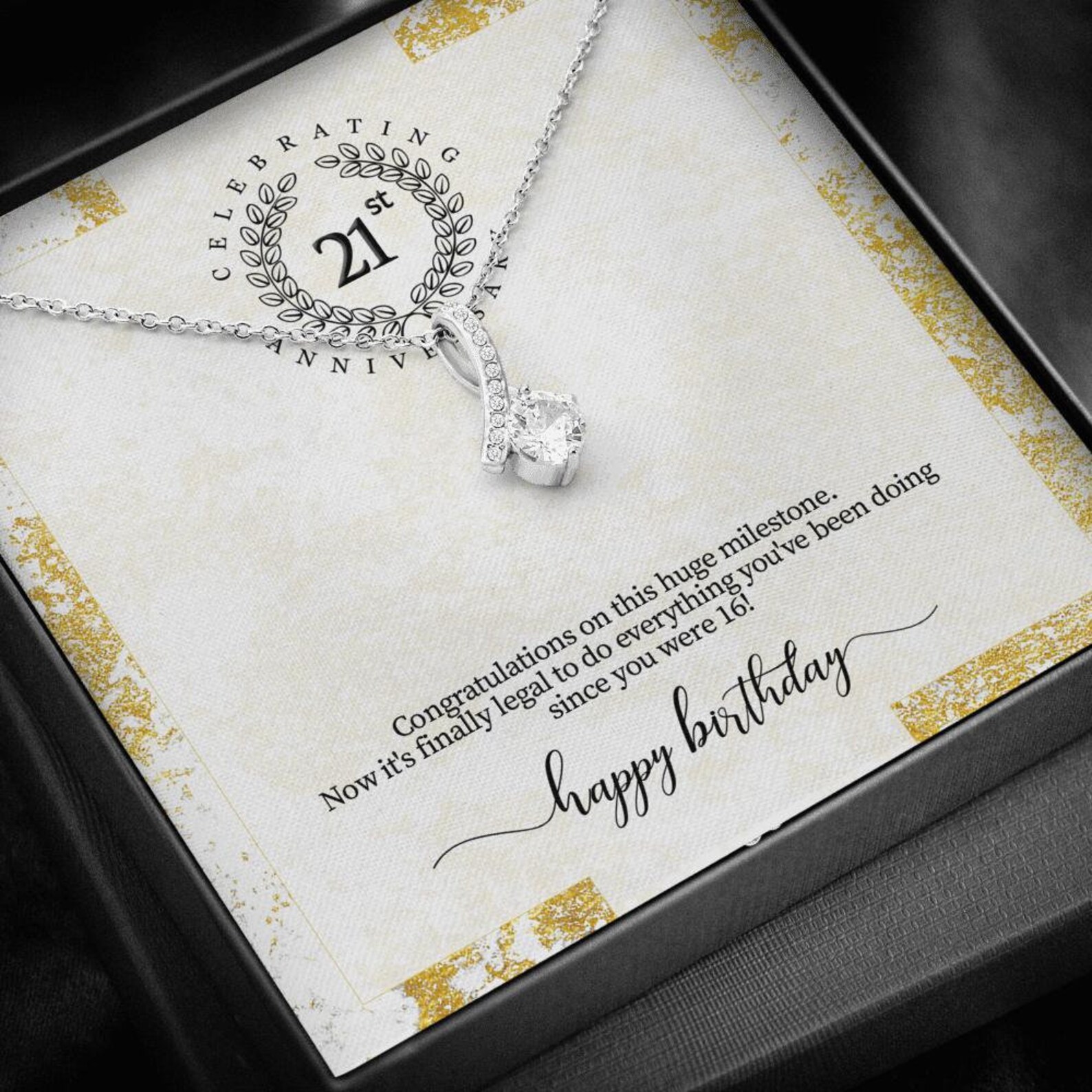 21st Birthday Necklace Gift for Her 21st Birthday Gift for - Etsy