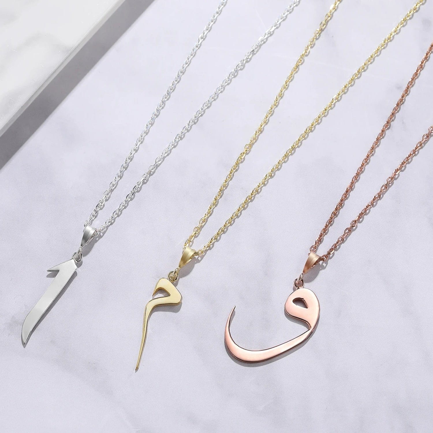 MINI CLASSIC LETTER NECKLACE FAA – Shamsa Alabbar