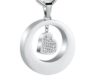 Gravure de cendres bijoux coeur zircone cendres pendentif urne collier cendres souvenir personnes décédées crémation pendentif anneau d'amour sans fin