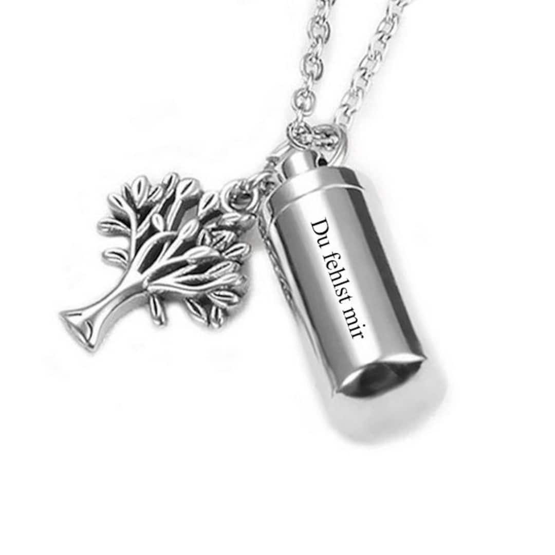 Ascheschmuck Gravur Anhänger Kette für Asche Lebensbaum Urne Gedenkschmuck Haar Andenken Ascheschmuck Gravur Anhänger Kette für Asche Lebensbaum Urne Gedenkschmuck Haar Andenken