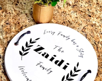 bandeja de servicio personalizada, regalo personalizado hecho a mano, regalo de boda, regalo de inauguración de la casa, bandeja de servicio de madera, bandeja de monograma, regalo de aniversario