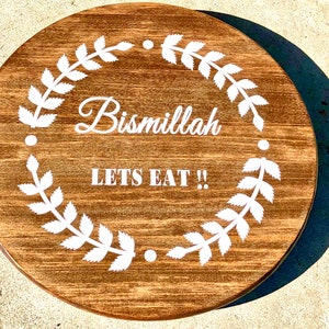 Islamic lazy Susan turntable, islamic home decor, Islamic gifts, Arabic gift, Farmhouse style, Vintage Turntable, Islamic art