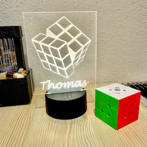 Rubik’s cube night light, Nursery Room Night Light, Personalized Table Lamp, kids LED night light, Personalized Night Light