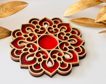 Diwali diyas, Diwali Tealight Candle Holder, Puja Decor, Return gift,Diwali decor, Rangoli Decor, Festive Decor, Indian home decor, Diwali