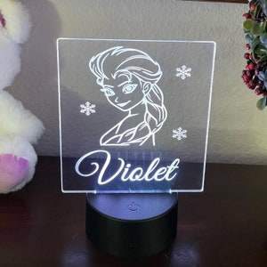 Frozen Night Light, New Mom Gifts, Personalized Gifts, Wedding Favors, Nursery Decor, Baby gift, Gift for Kid, Childs playroom, kids gift