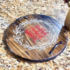 thanksgiving platter, rustic serving tray, thanksgiving serving tray, thanksgiving table decor, handmade serving platter, turkey platter