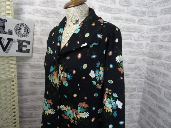 vintage crimplene shirt dress 70s/80s ditsy flora… - image 7