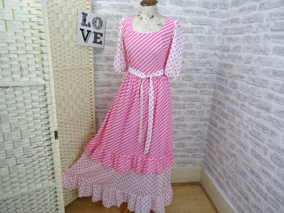 vintage 70s prairie dress maxi milkmaid cosplay p… - image 4