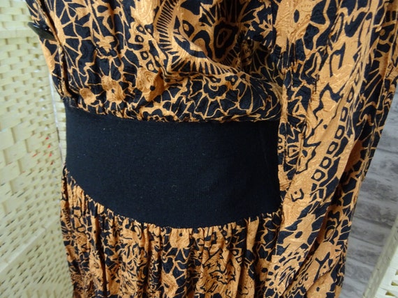 FRANK MASANDREA vintage silk dress 80s with jerse… - image 7