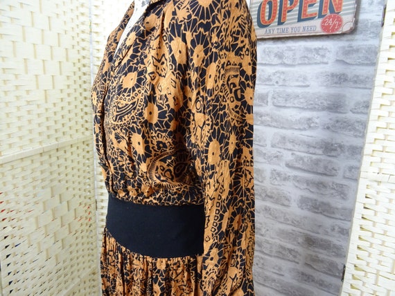 FRANK MASANDREA vintage silk dress 80s with jerse… - image 6