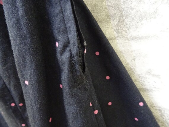 vintage repaired LAURA ASHLEY dress polkadot with… - image 2