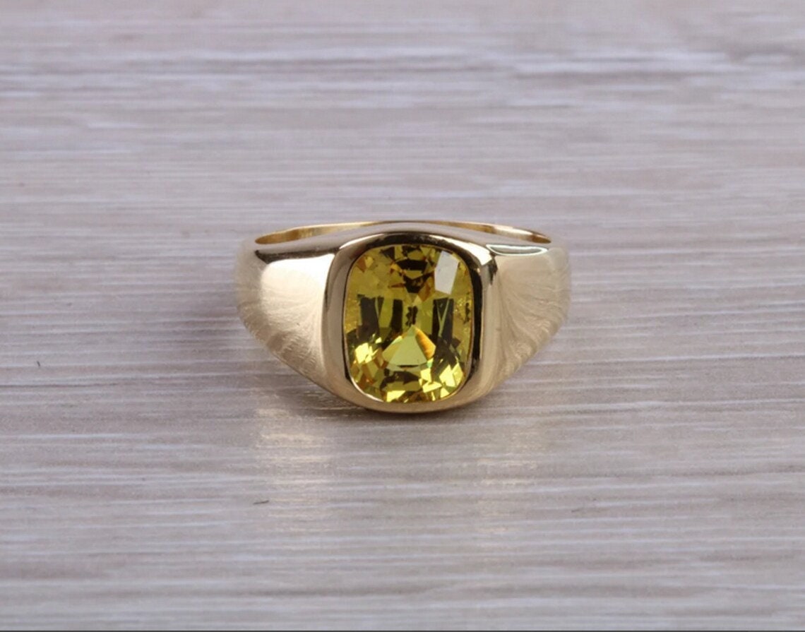 Duke Yellow Sapphire Ring Online Jewellery Shopping India | Yellow Gold 14K  | Candere by Kalyan Jewellers