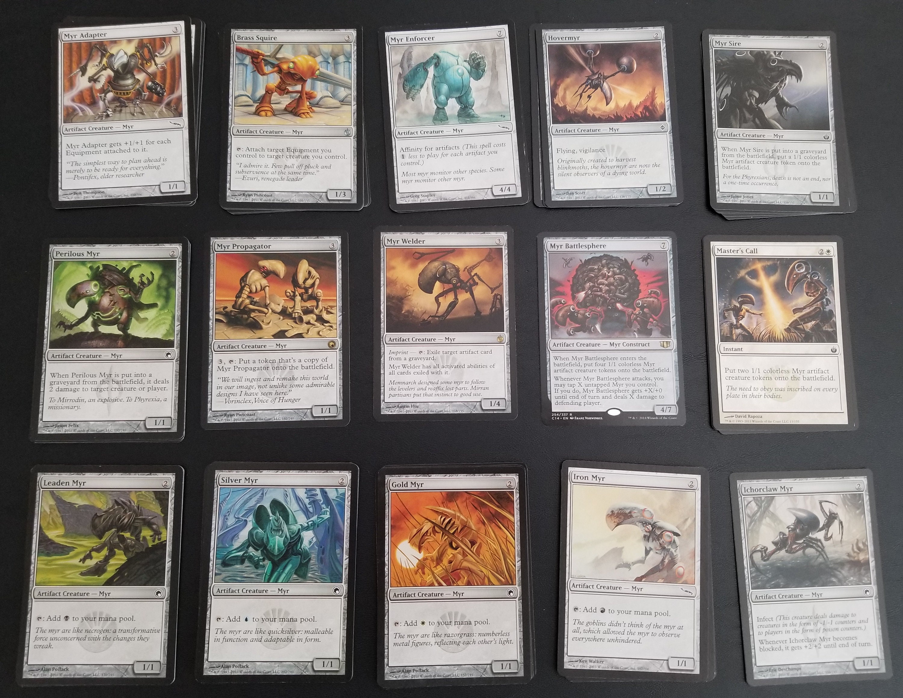 mtg card collection 50 Myr Lot Magic: the Gathering W/ Rares - Great Gift Idea Is Set Collecting Still a