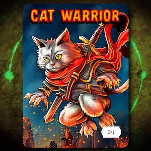 猫 2/1 フルアート トークン [Darkside Tokens 製] マジック：ザ・ギャザリング MTG!