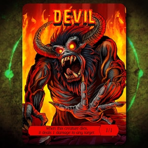 Devil 1/1 Full Art Token [by Darkside Tokens] Magic the Gathering MTG!