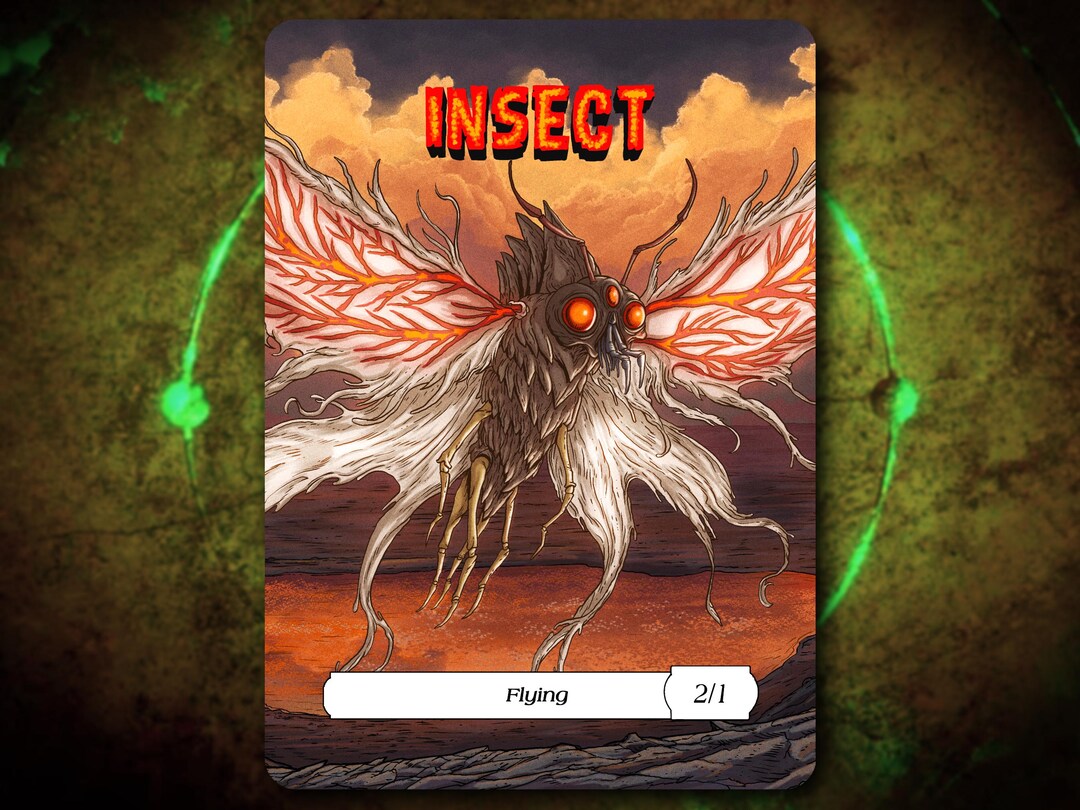 Landfall Insect Hand Drawn Insect 2/1 Flying Token for Magic the Gathering MTG! - Etsy