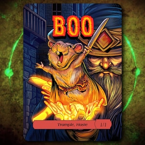 BOO 1/1 Full Art Token [by Darkside Tokens] Magic the Gathering MTG!