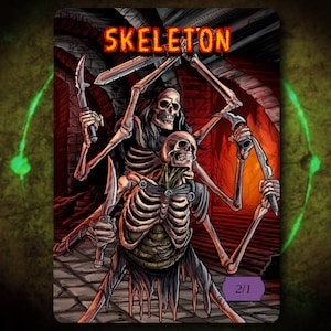 Skeleton 2/1 Full Art Token [by Darkside Tokens] Magic the Gathering MTG!
