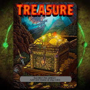 Ficha de arte completa TREASURE [por Darkside Tokens] Magic the Gathering MTG!