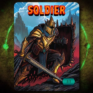 Soldier 1/1 Full Art Token [by Darkside Tokens] Magic the Gathering MTG!