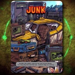 junk token cards mtg Stainless Steel Retro fantasy style MTG Proxy Token: Junk Token