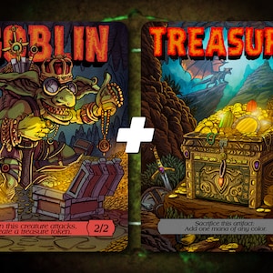 Goblin Shaman 2/2 + TREASURE Full Art Tokens [por Darkside Tokens] Magic the Gathering MTG!